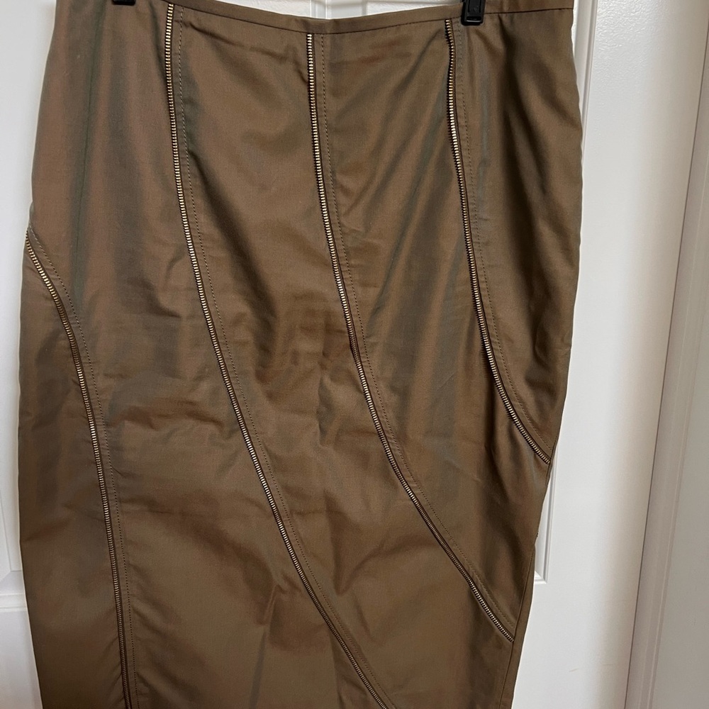 Lafayette 148 Elegant army green skirt